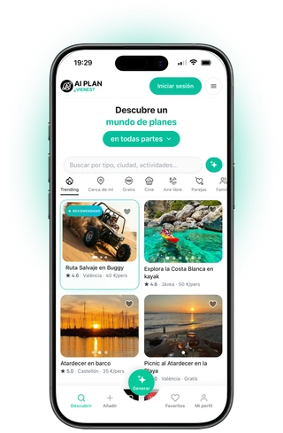 AI PLAN - Mockup de la aplicación móvil de ocio desarrollada en React Native